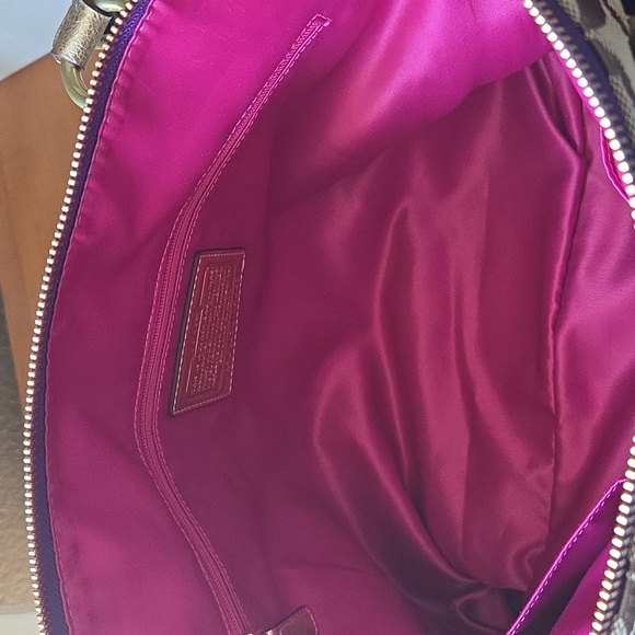 Coach RARE Poppy Signature Applique Tartan Multi Limited Edition Glam Tote - Picture 12 of 16